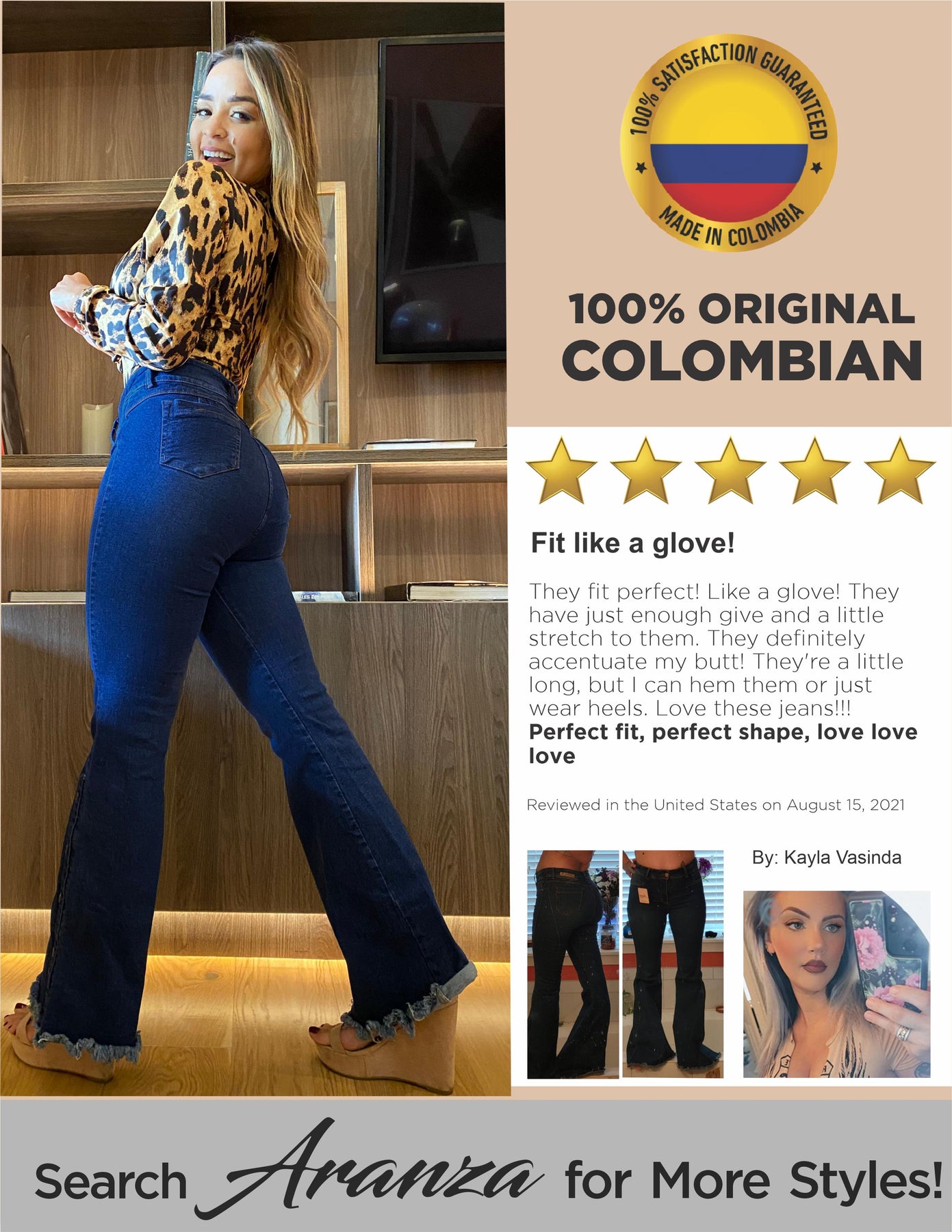 Colombian Butt Lift Jeans Levanta Cola Colombiano