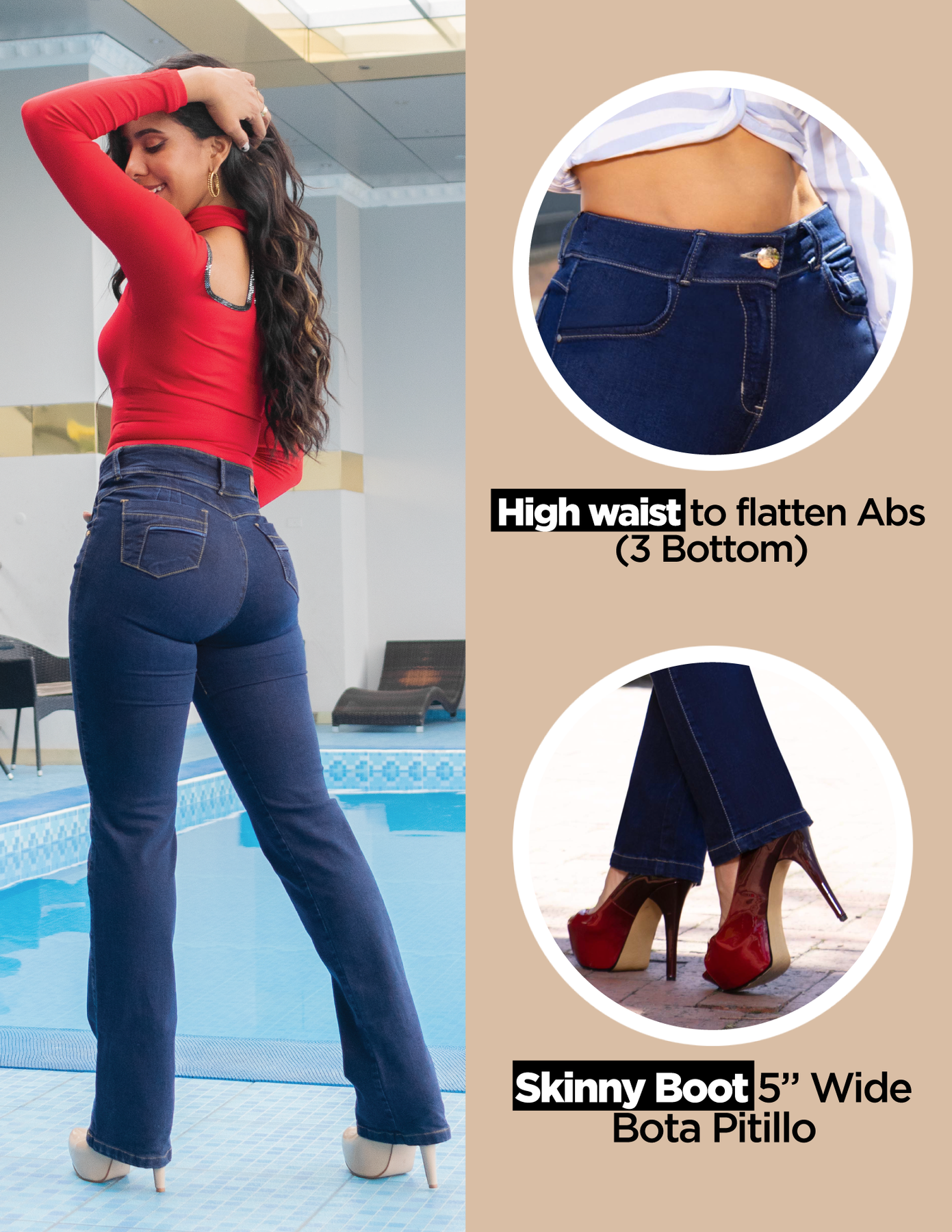 LOWLA Colombian Jeans for Women Butt Lift Pantalones de Mujer